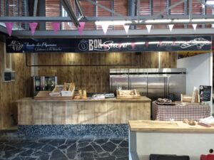 comptoir en bois artisanal