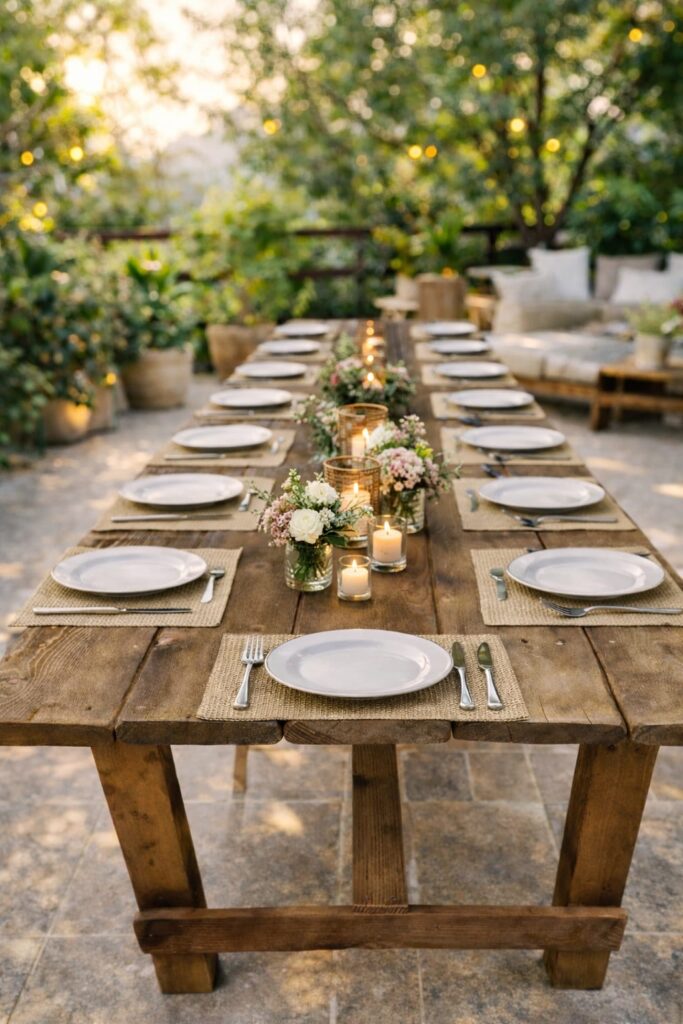 table en bois artisanal