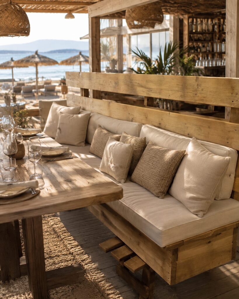 Banquette bar de plage