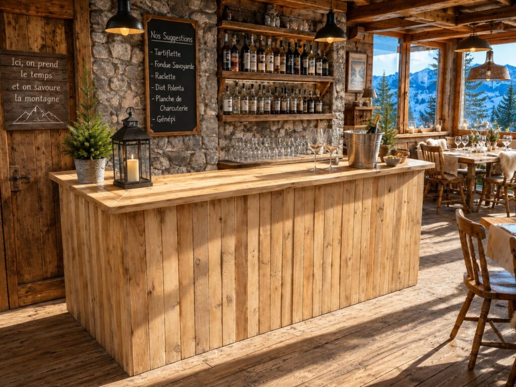 Comptoir en L bar restaurant