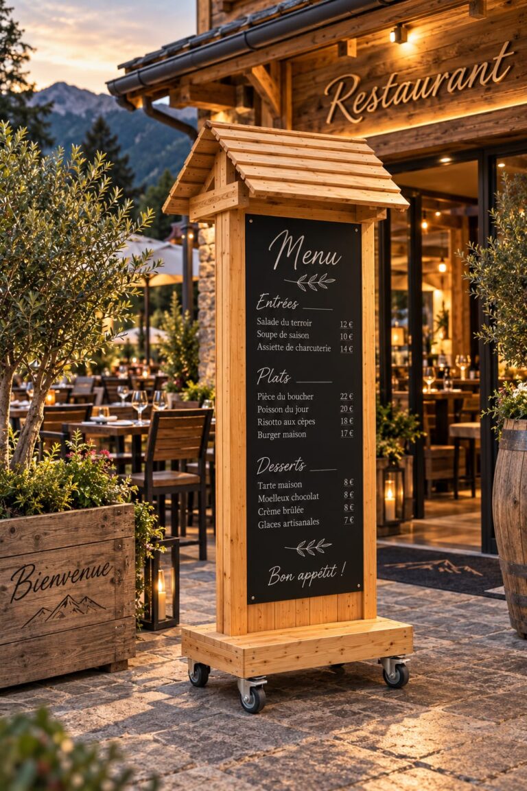 Porte menu en bois crea palettes